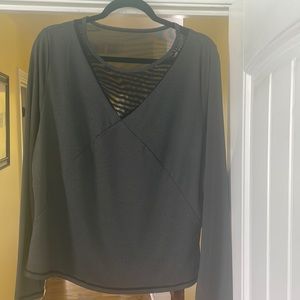 Dress up or down with this cute grey & mesh casual or workout coverup.